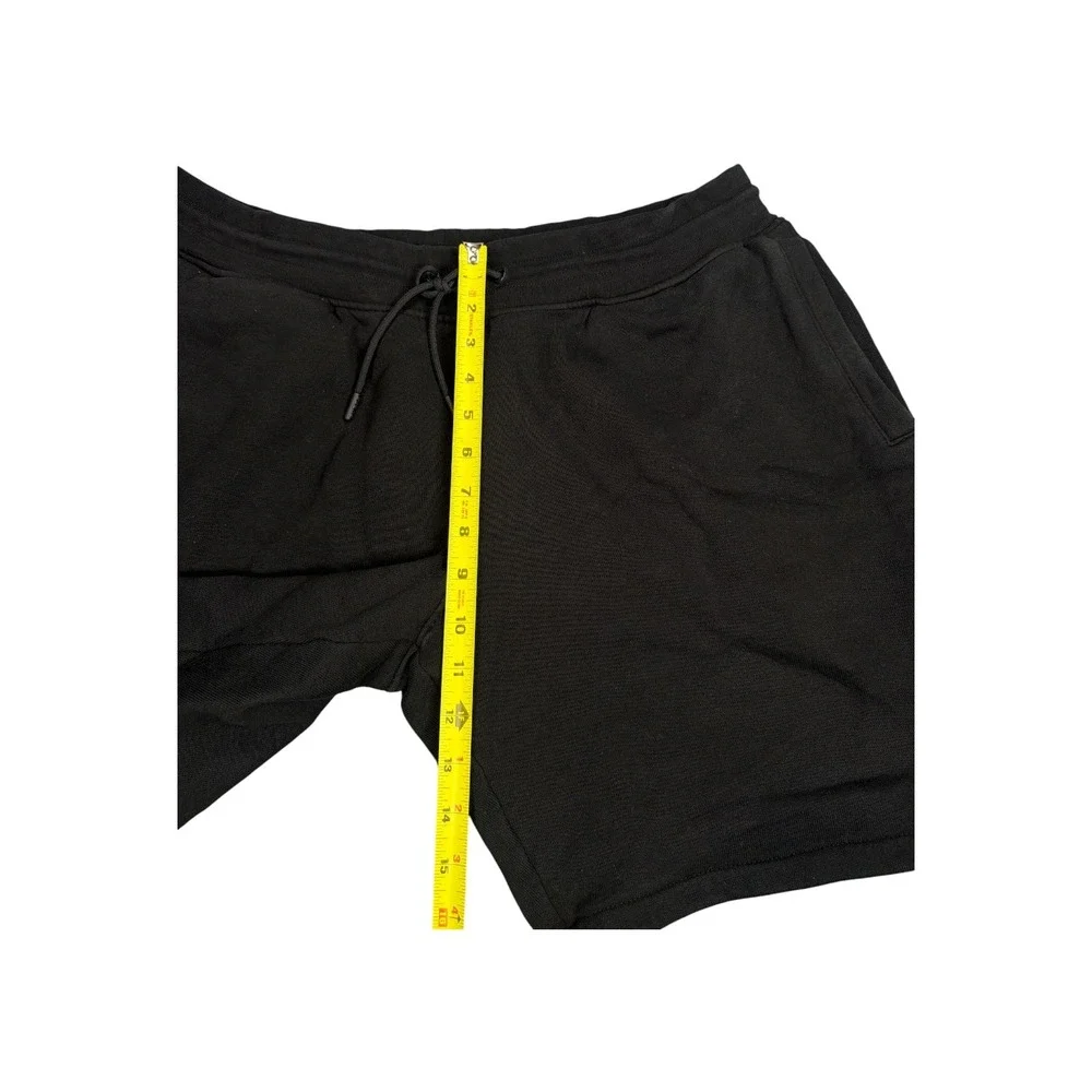 Guess Mens Black Fleece Sweat Shorts XL Drawstring Logo